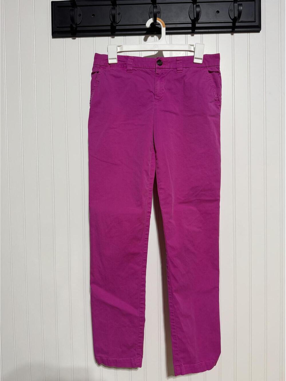 Gap Broken In Straight Chino Pants Womens Size 0 Fuchsia Pink Magenta Khakis